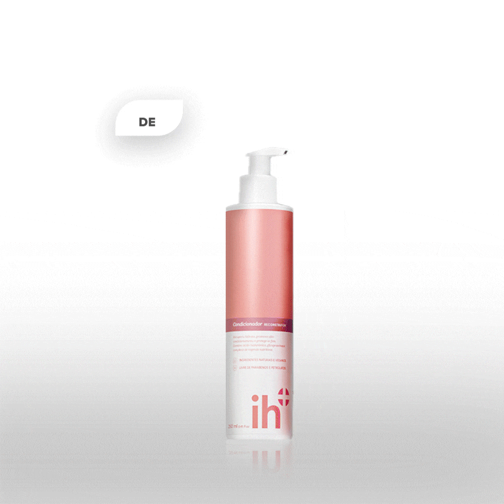 Gif animado no qual mostra a mudança da embalagem do Condicionador Reconstrutor Pro Recovery RX.