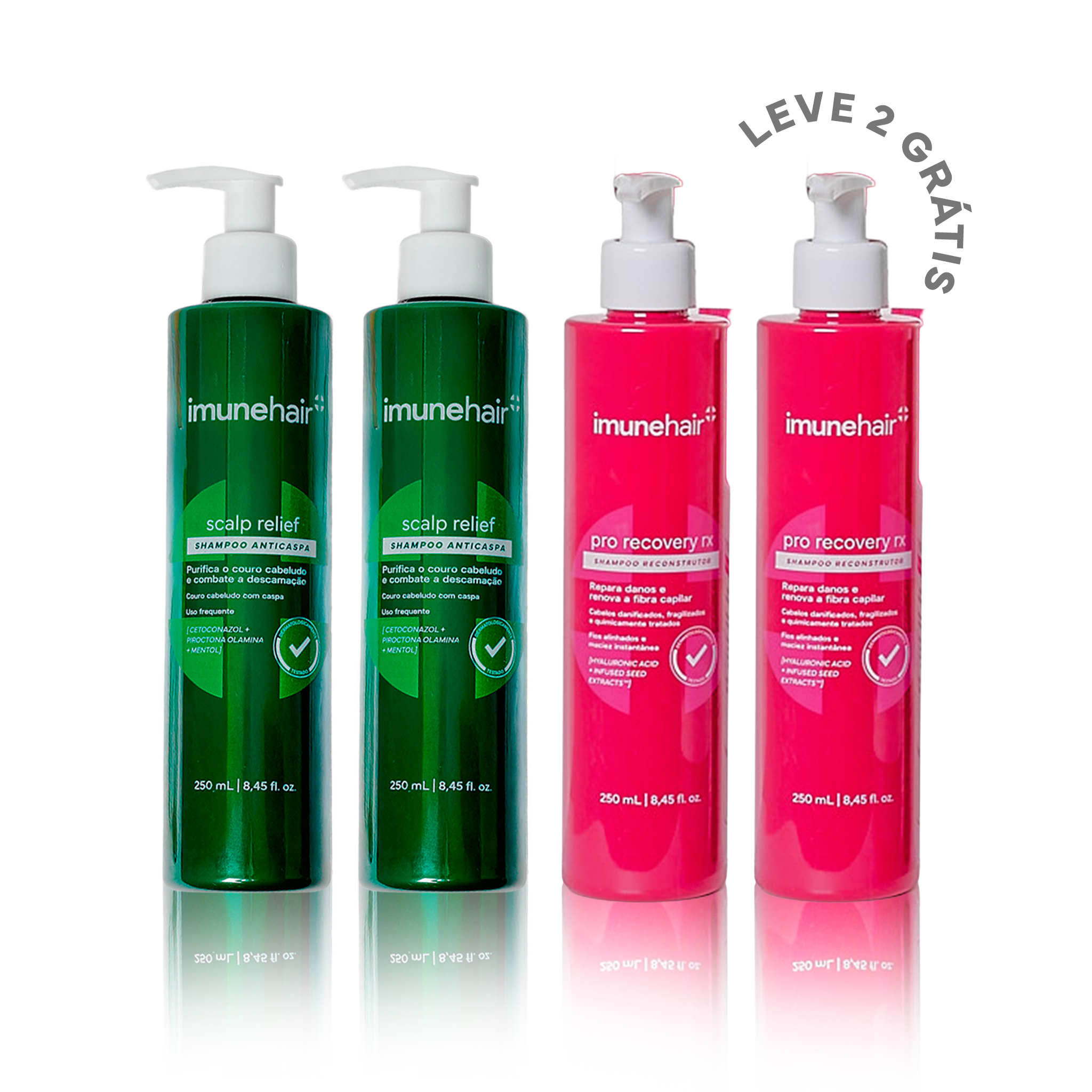 Compre 2 Shampoo Scalp Relief, Leve 2 Shampoo Pro Recovery